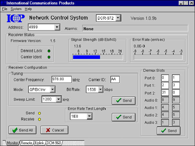 NCS Monitoring Screen